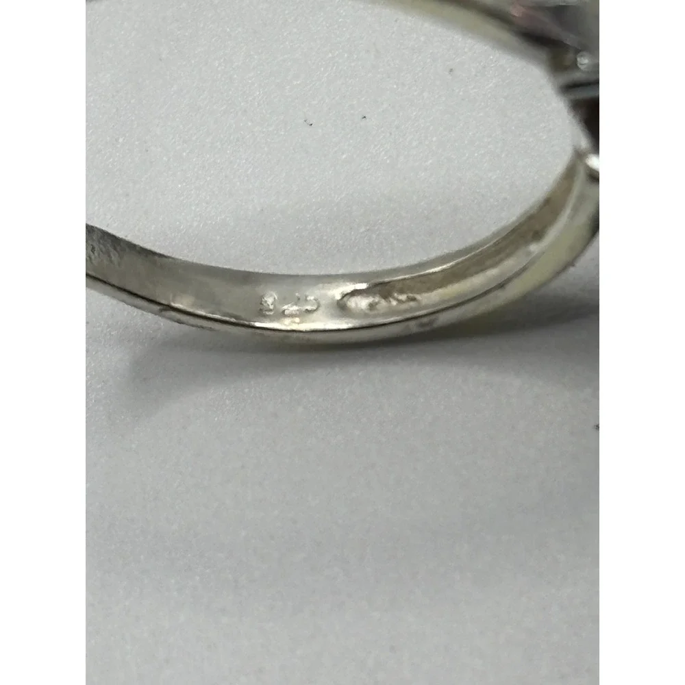 Unbranded Solitaire Ring Womens Size 9 Silver Pink Round Cut Cubic Zirconia 925